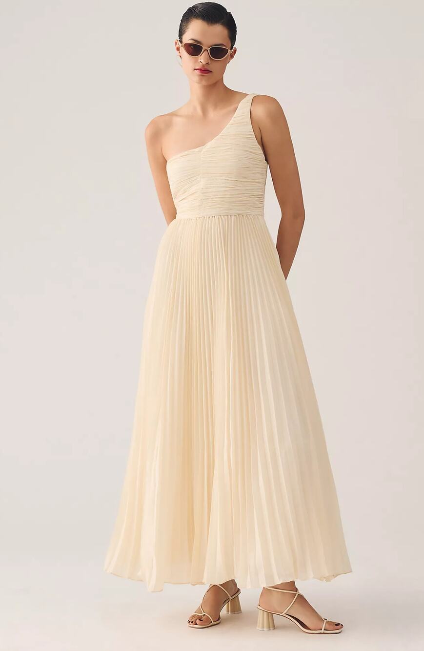 Anthropologie Forever That Girl Pleated Dress - New Large